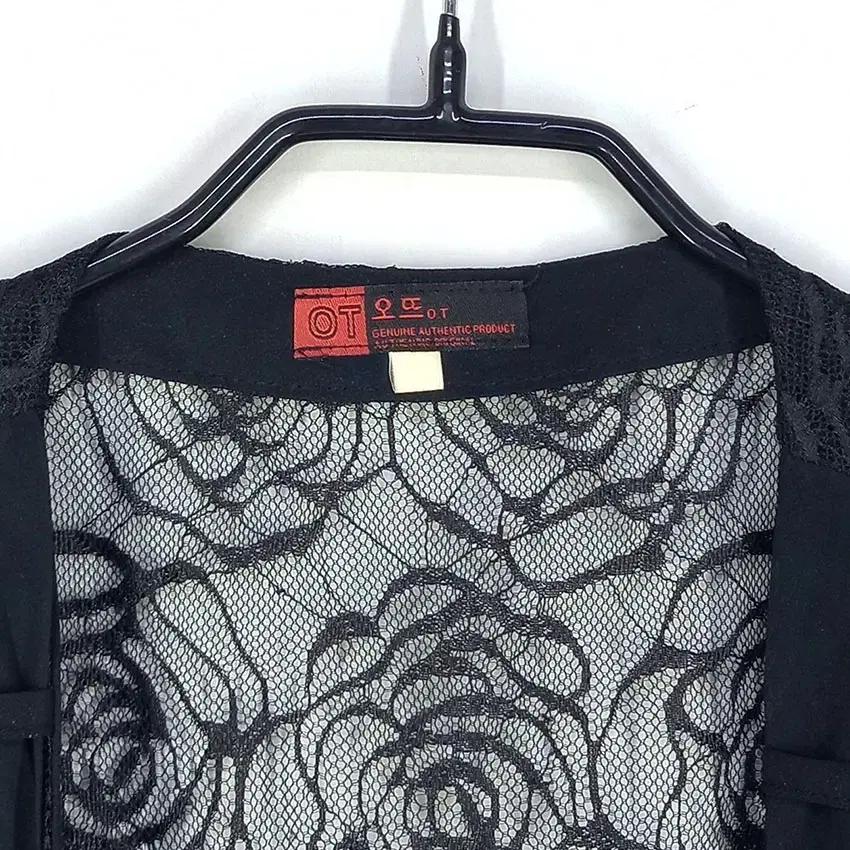 오뜨 여 플라워 시스루 오픈 민소매자켓 블랙 (HU33049) 7