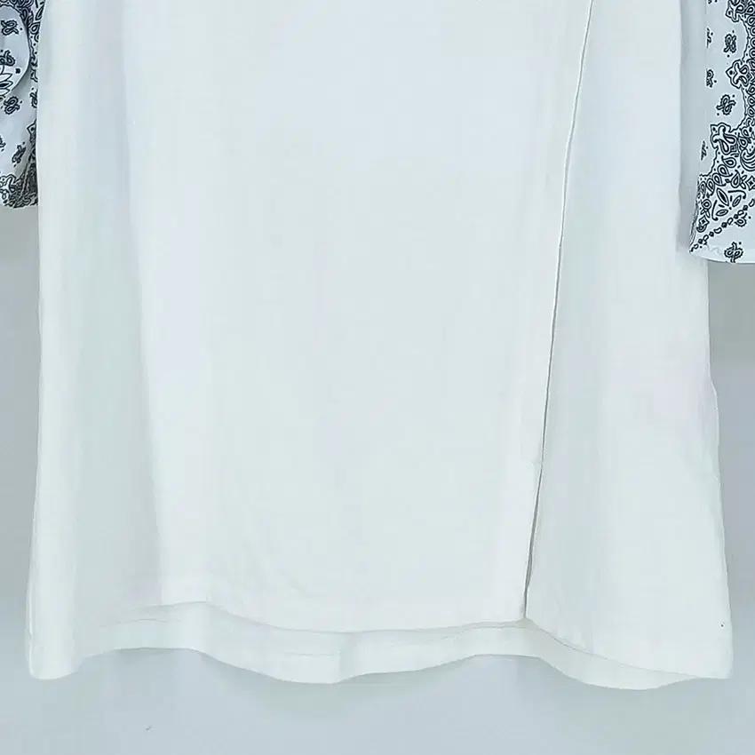 씨 여성 쉬폰소매묶음 라운드반팔티 연아이보리55 (HU33038) 5