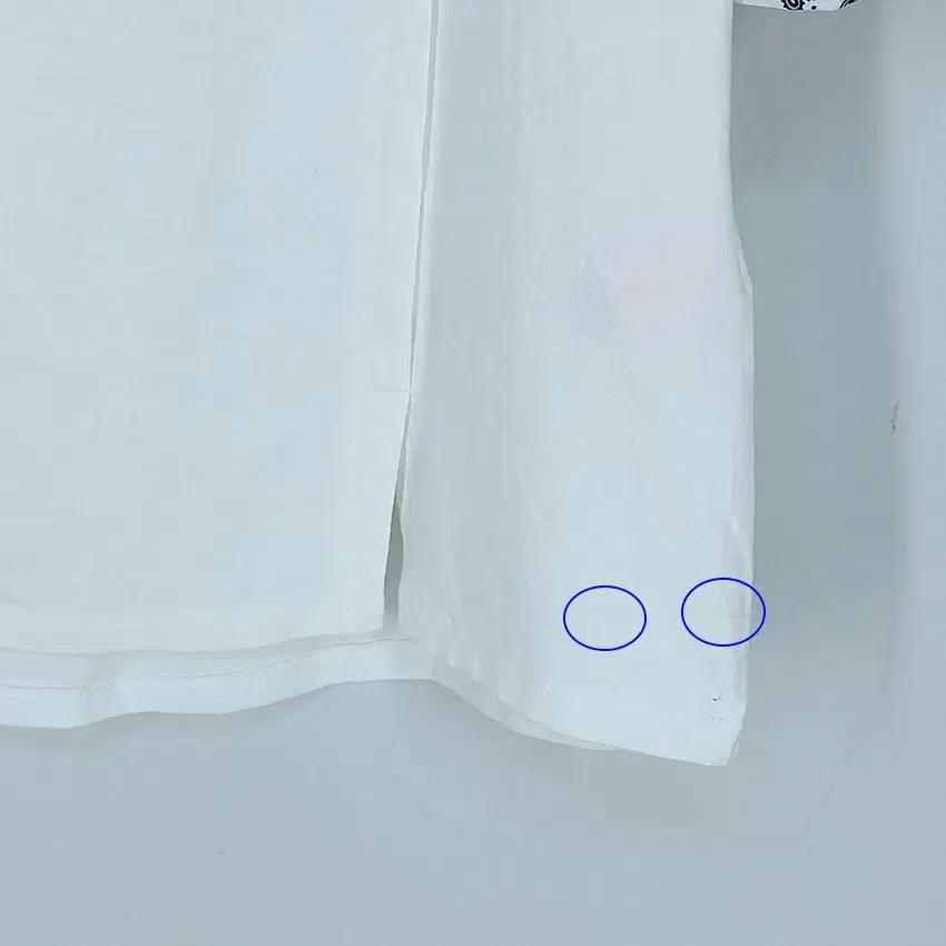 씨 여성 쉬폰소매묶음 라운드반팔티 연아이보리55 (HU33038) 8