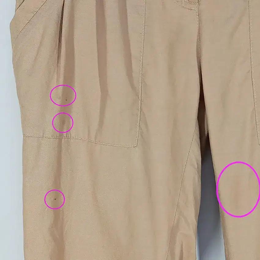 SJSJ 여성 핀턱 세미배기핏 팬츠 베이지 (HU33013) 8