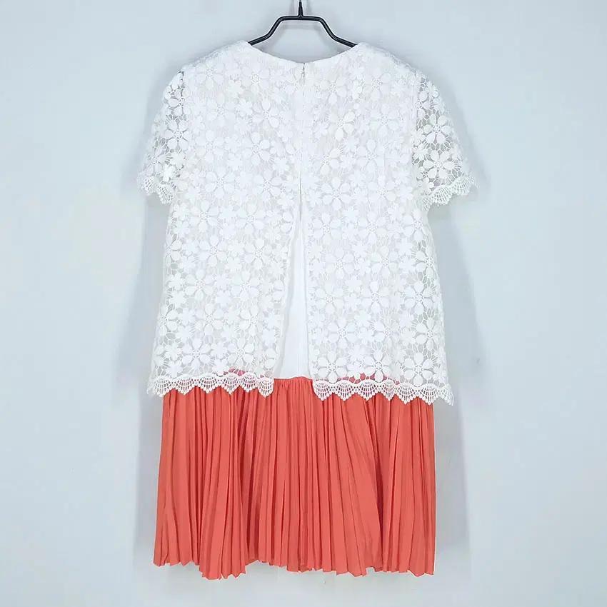 올리브데올리브 배색 레이스 미니원피스 아이보리 (HU32974) 3