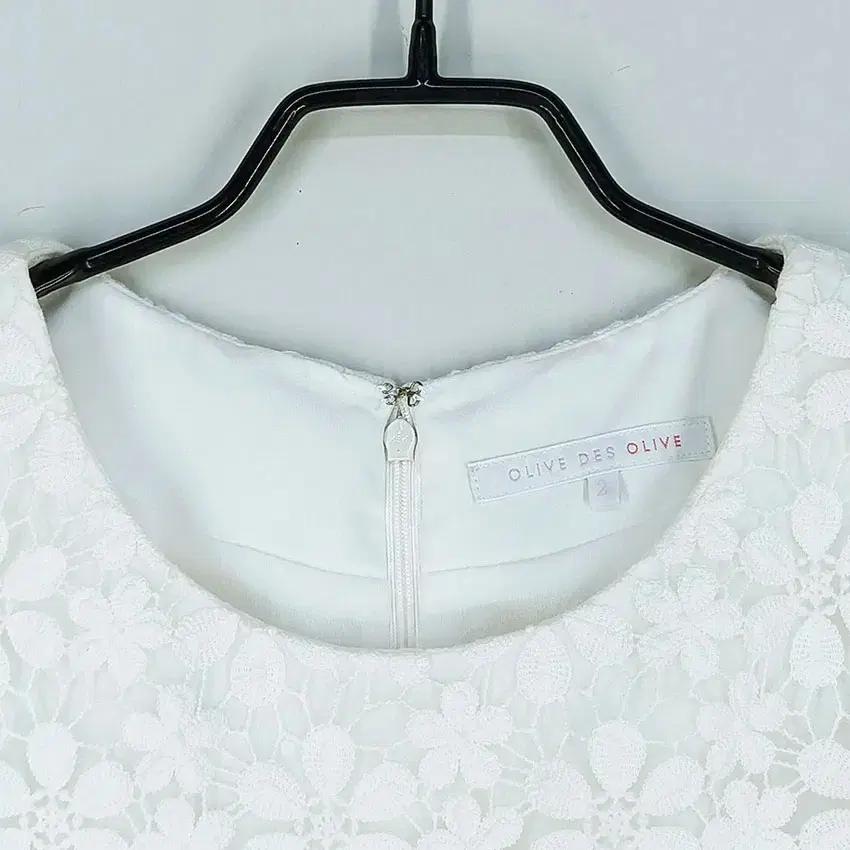 올리브데올리브 배색 레이스 미니원피스 아이보리 (HU32974) 7