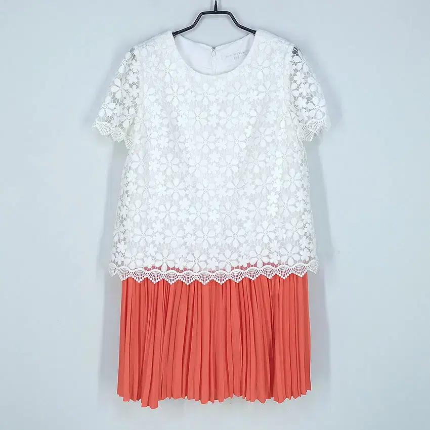 올리브데올리브 배색 레이스 미니원피스 아이보리 (HU32974) 2
