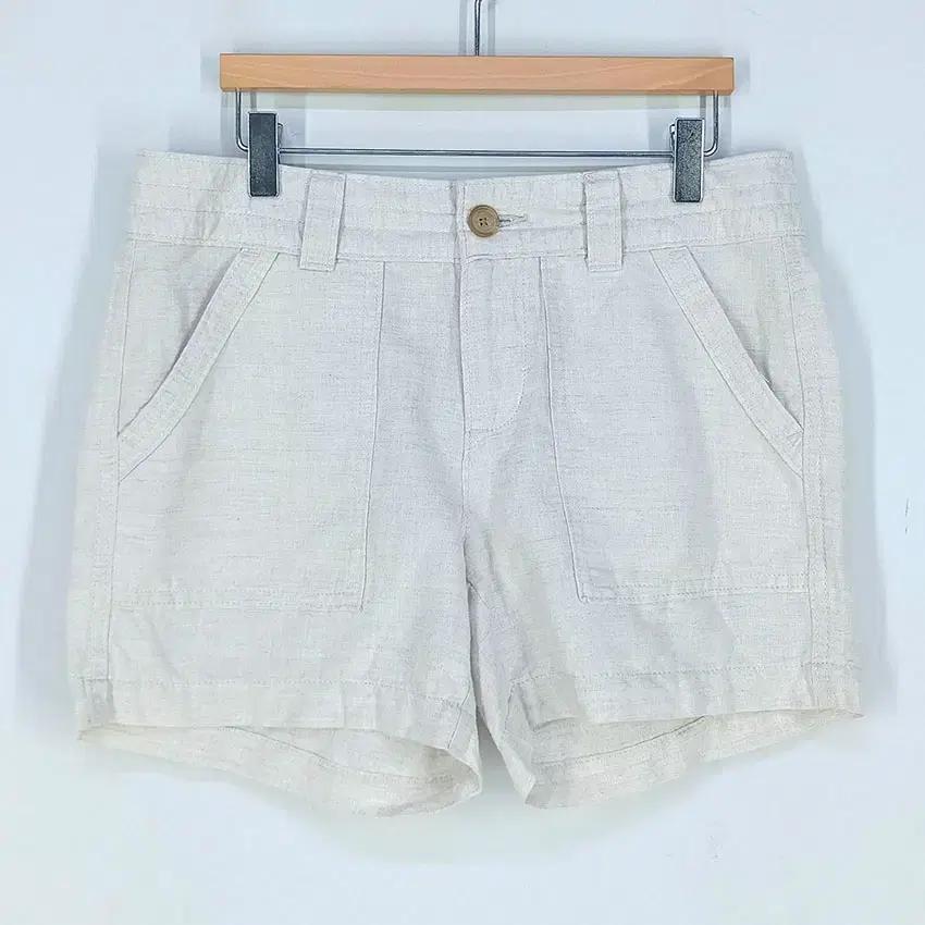 바나나리퍼블릭 여 린넨 여름 미니팬츠 오트밀 (HU32871) 2