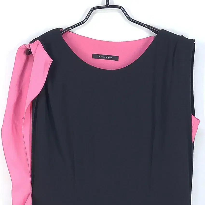 미니멈 여 백좌측지퍼 민소매 미니원피스 블랙85 (HU32851) 4