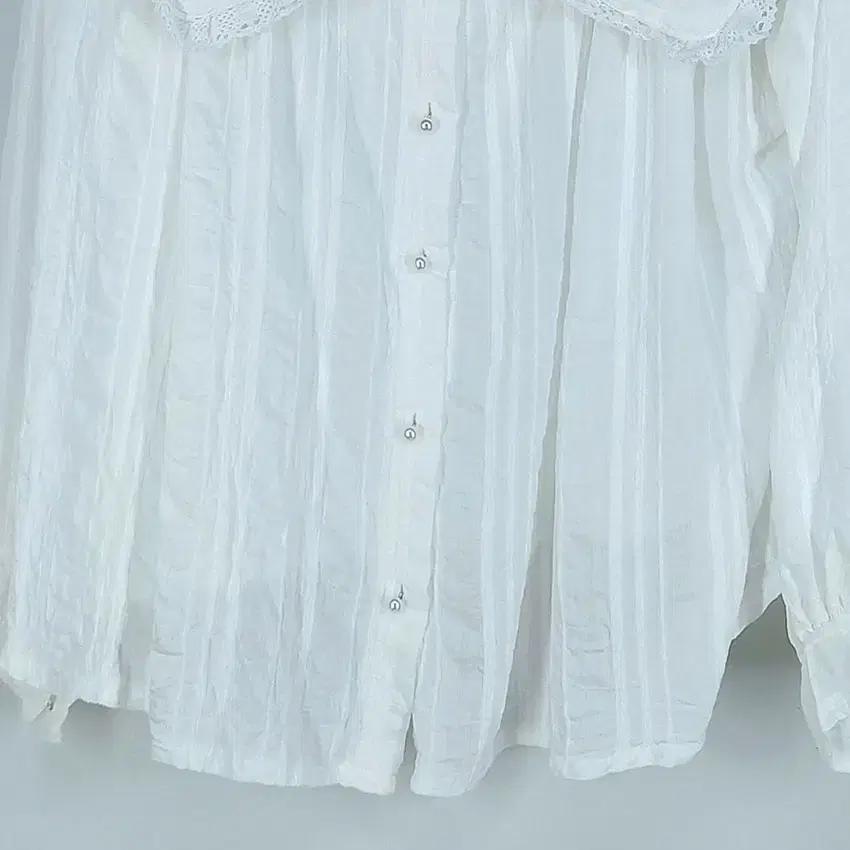 나인스텝 여 빅카라 진주버튼 블라우스 연아이보리 (HU32736) 5