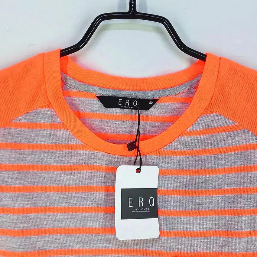ERQ 여성 스트라이프 반팔티 형광오렌지 (HU32726) 7