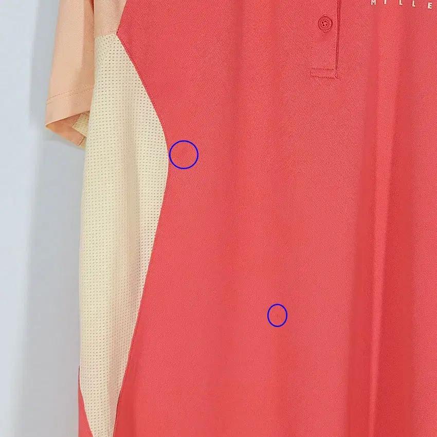 밀레 여 배색 기능성 스판끼 카라반팔티 살몬핑크 (HU32722) 9