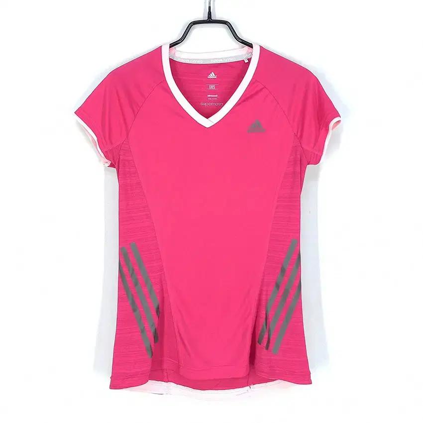 아디다스 여 SN SS 슬림핏 기능성 반팔티 핑크85 (HU32719) 2