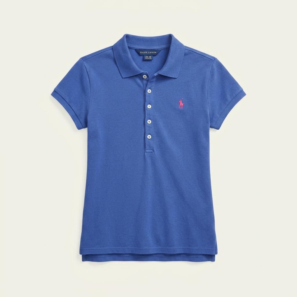 랄프로렌 아동 솔리드 카라반팔티 블루140(HU3267) 1