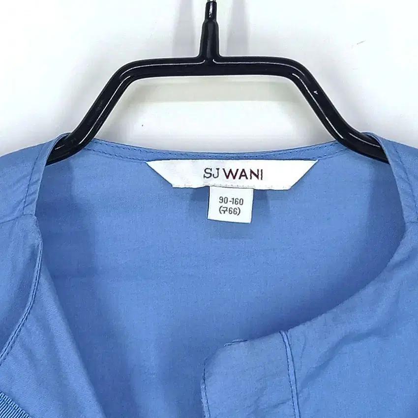 SJ와니 여성 하단펀칭 히든버튼 블라우스 블루90 (HU32559) 7