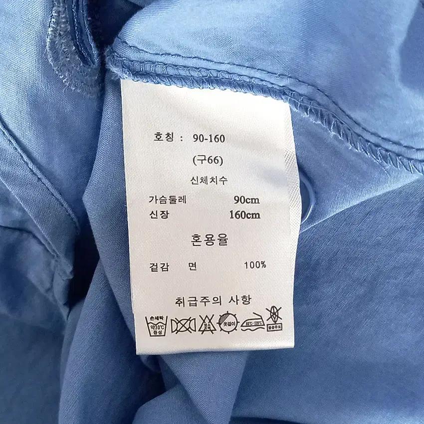 SJ와니 여성 하단펀칭 히든버튼 블라우스 블루90 (HU32559) 8