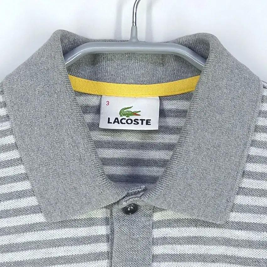 라코스테 여성 스트라이프 카라반팔티 그레이 (HU32550) 7