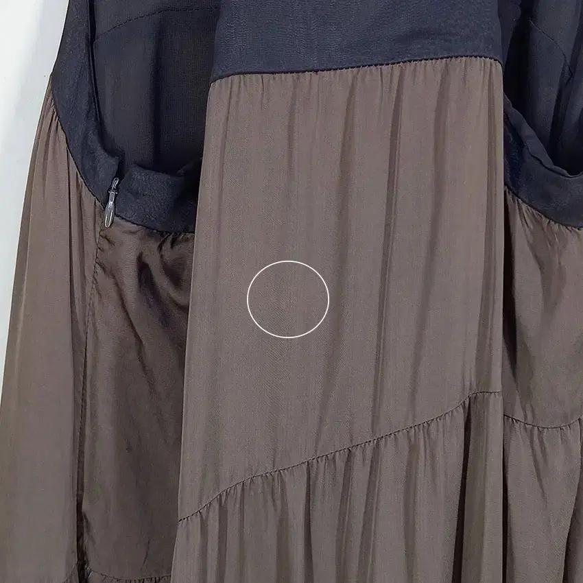 메긴 여 새틴 민소매 미니원피스 브라운85 (HU32505) 9