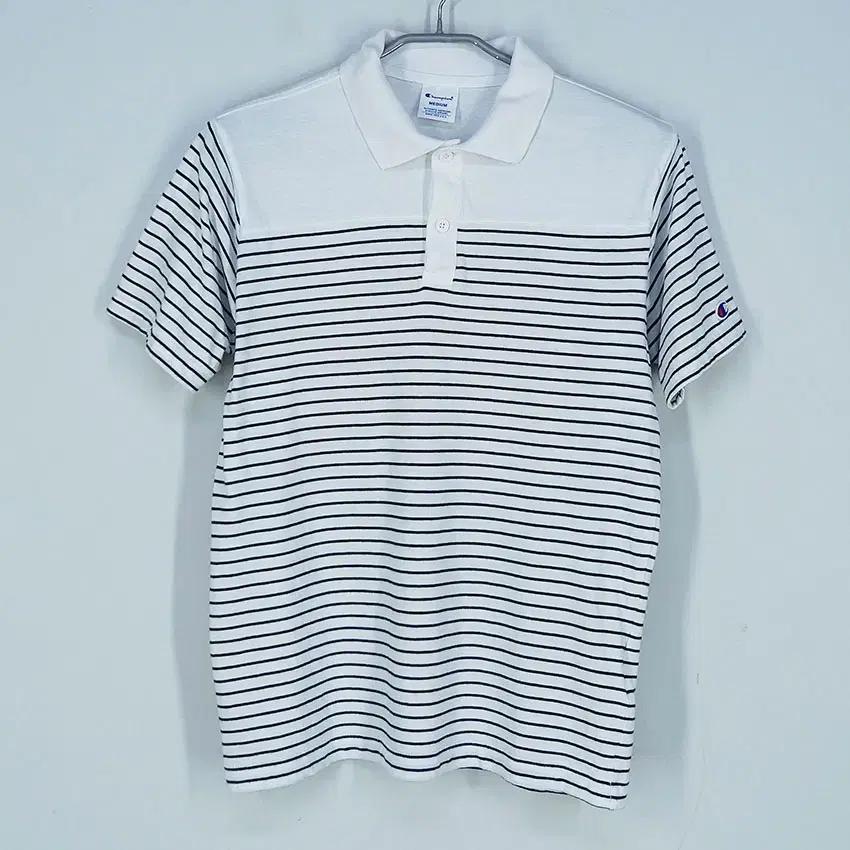 챔피온 여성 스트라이프 카라반팔티  화이트 (HU32470) 2