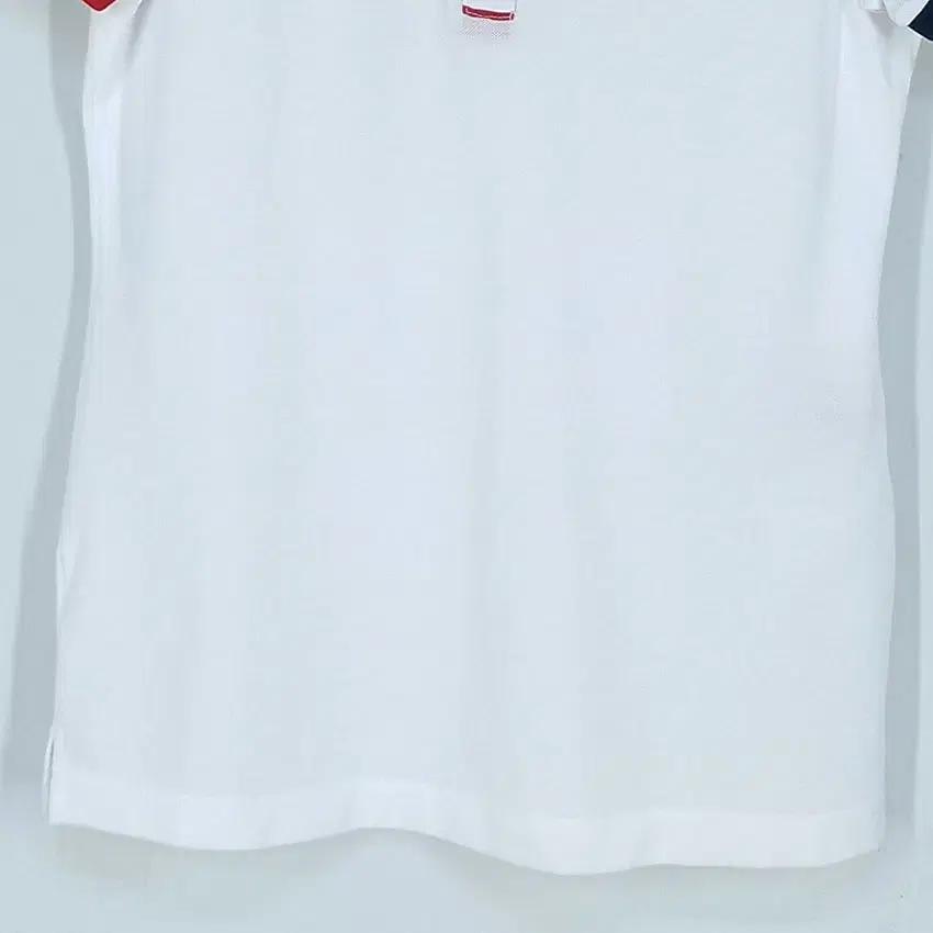 팬텀 여성 배색 얇은 카라반팔티 화이트 (HU32360) 5