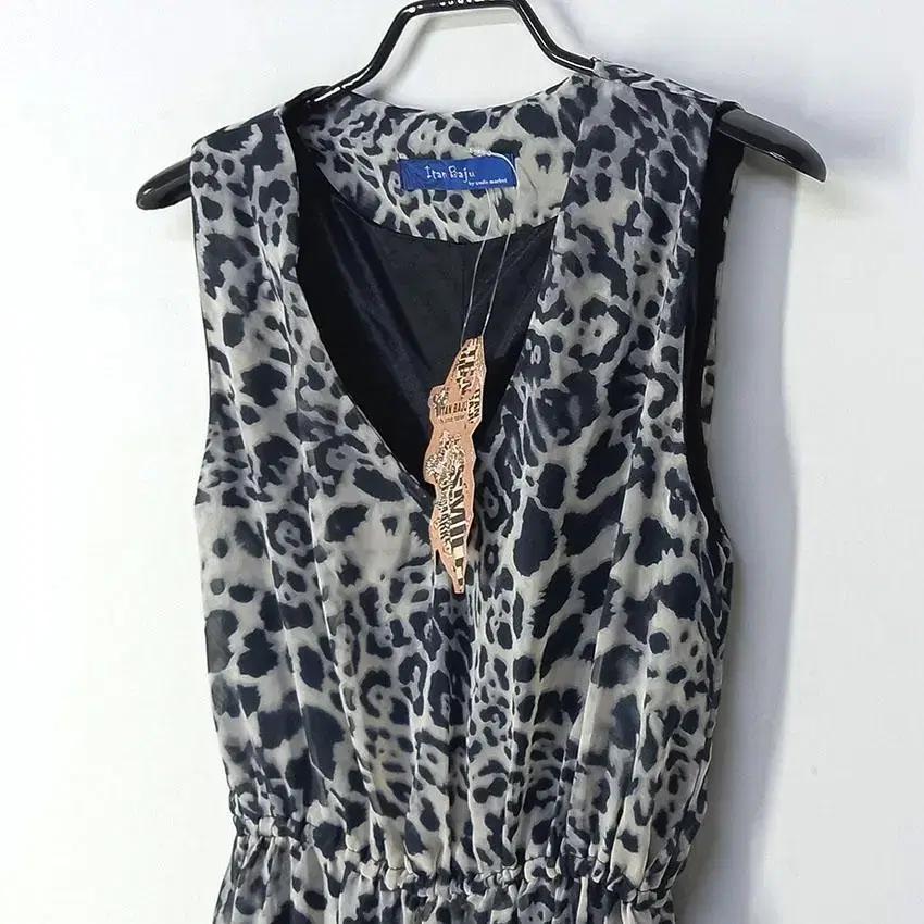 ITAN BAJU 레오파드 허리밴딩 롱원피스 블랙(HU23884) 6