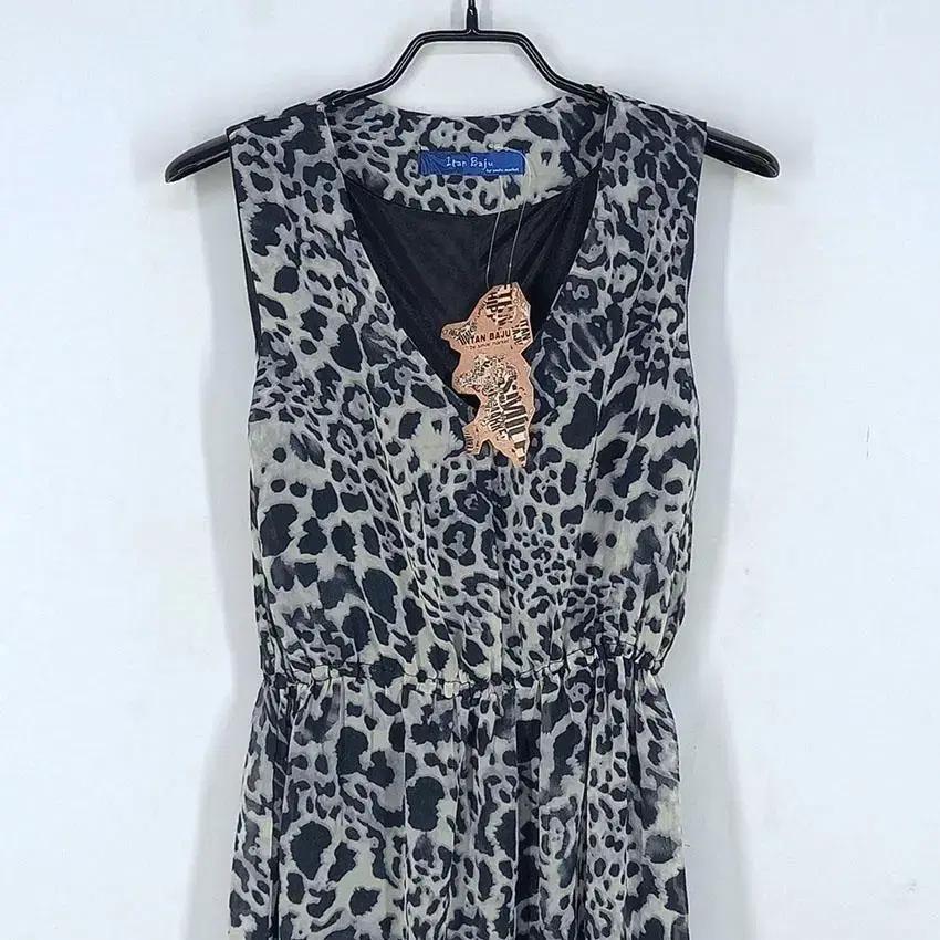 ITAN BAJU 레오파드 허리밴딩 롱원피스 블랙(HU23884) 4