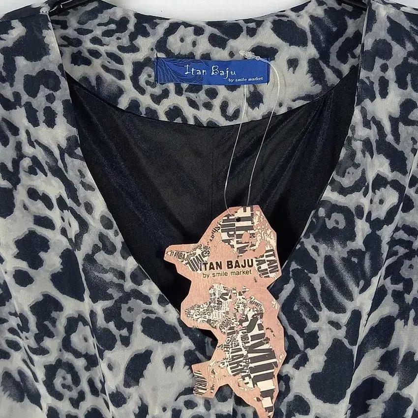 ITAN BAJU 레오파드 허리밴딩 롱원피스 블랙(HU23884) 8