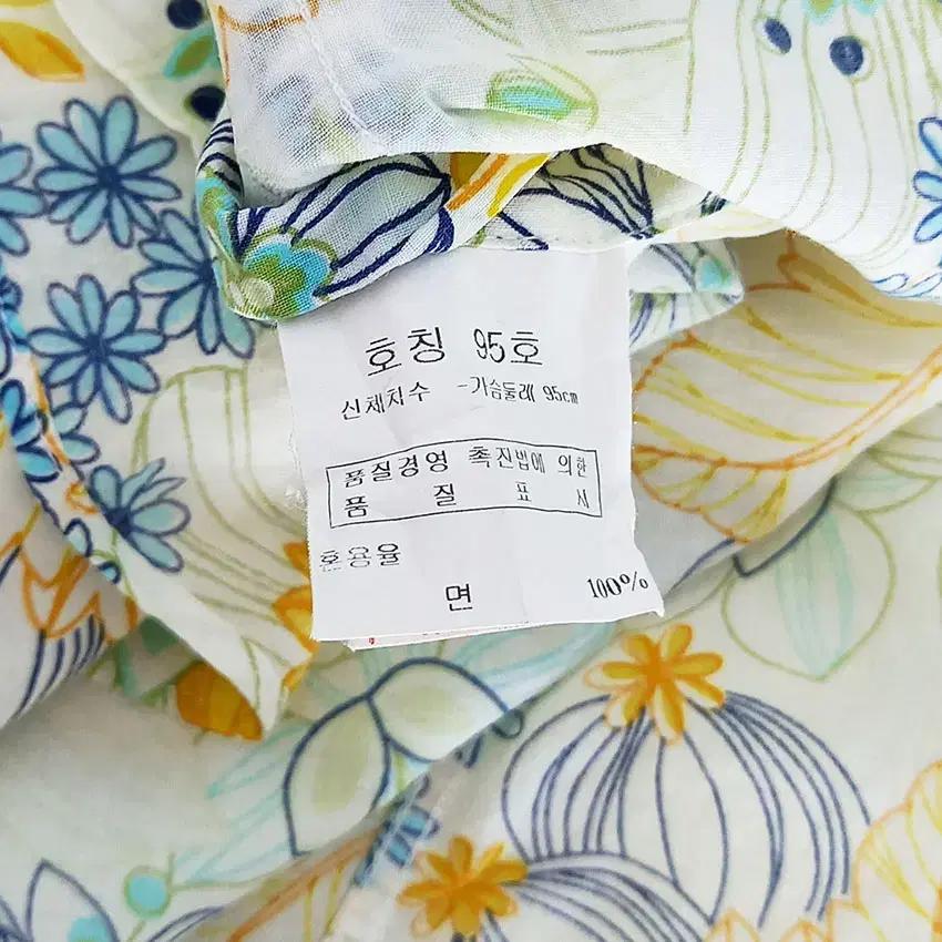 레노마 남성 플라워 반팔셔츠 연노랑95 (HU32347) 8