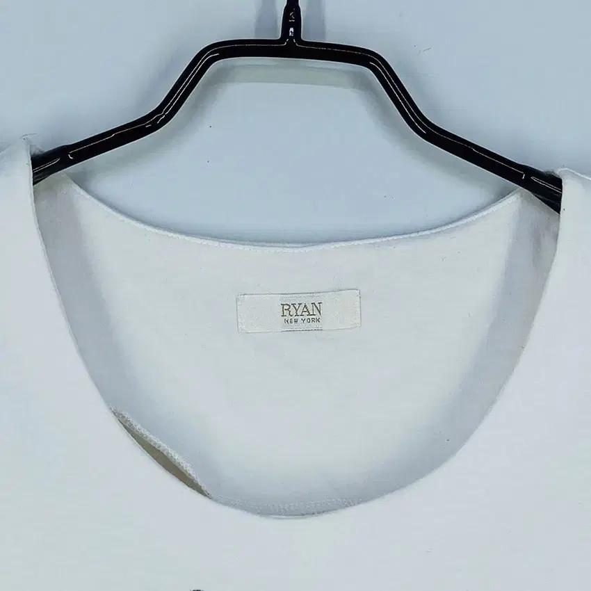 리안 여성 입체 프린팅 스판끼 반팔티 아이보리 (HU32320) 7
