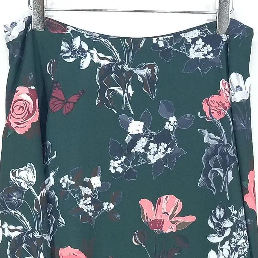 케이엘바이린 여 플라워 A라인 미디스커트 그린70 (HU32290) 4