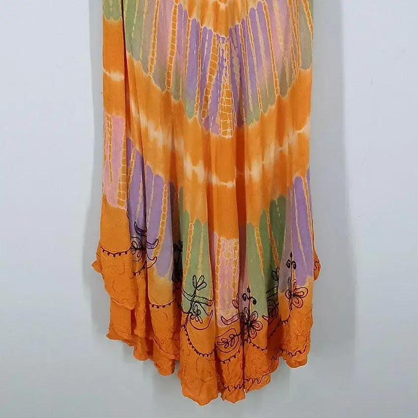빈티지 여 언발 타이다이 민소매원피스 오렌지F (HU23476) 5