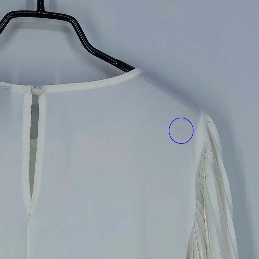 워싱턴 여 소매플리츠 쉬폰블라우스 크림M (HU31900) 10