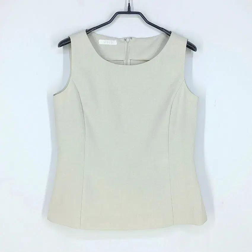 모조 여성 폴리 민소매 블라우스 연베이지86 (HU31767) 2