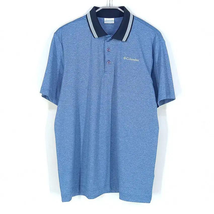 컬럼비아 남성 배색카라넥 반팔티 블루XL (HU31719) 2