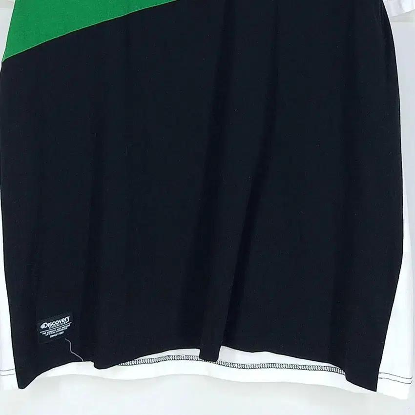 디스커버리 남성 배색 빅로고 반팔티 화이트 (HU31710) 5