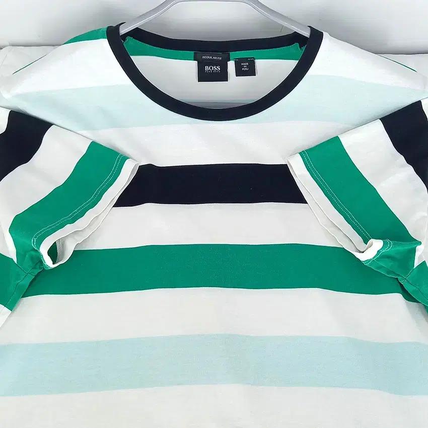휴고보스 여성 레귤러핏 배색 반팔티 화이트 (HU31709) 6