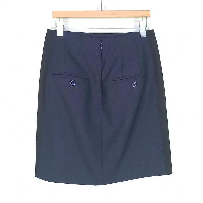 까르뱅  여성 배색 춘하 미니스커트 네이비 (HU31660) 3