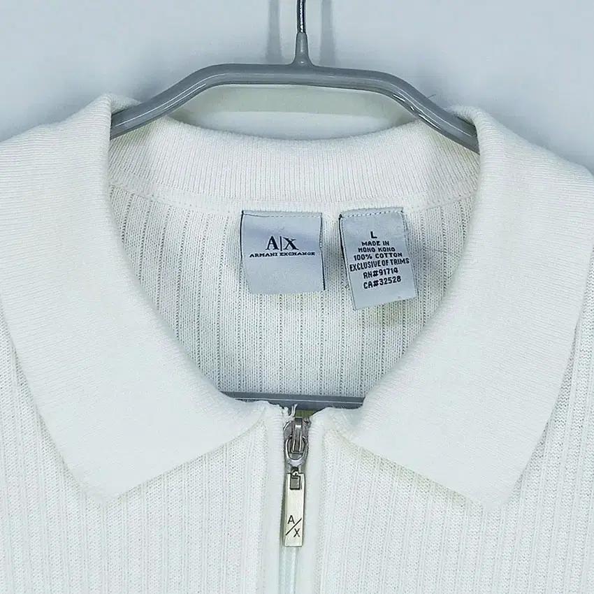 아르마니익스체인지 남 슬림 반팔니트티 아이보리 (HU31409) 7