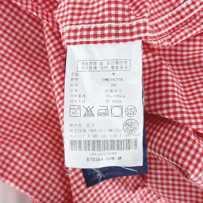 타미힐피거 남 잔체크 슬림핏 긴팔셔츠 레드M (HU31399) 8