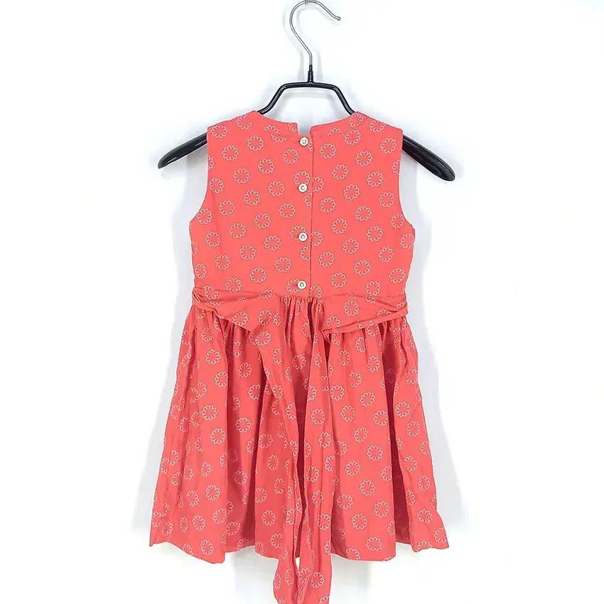 타미힐피거 아동 패턴 민소매원피스 딥코랄3T/8 (HU31235) 3
