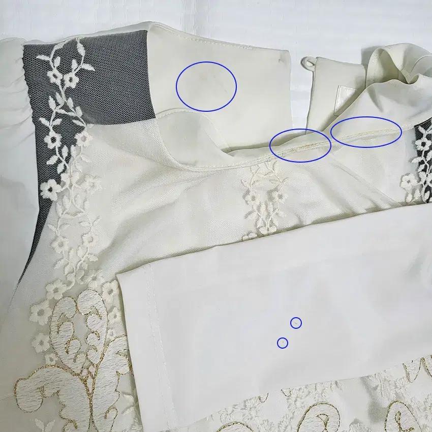 씨 여성 자수레이스 긴팔블라우스 아이보리 (HU31129) 9