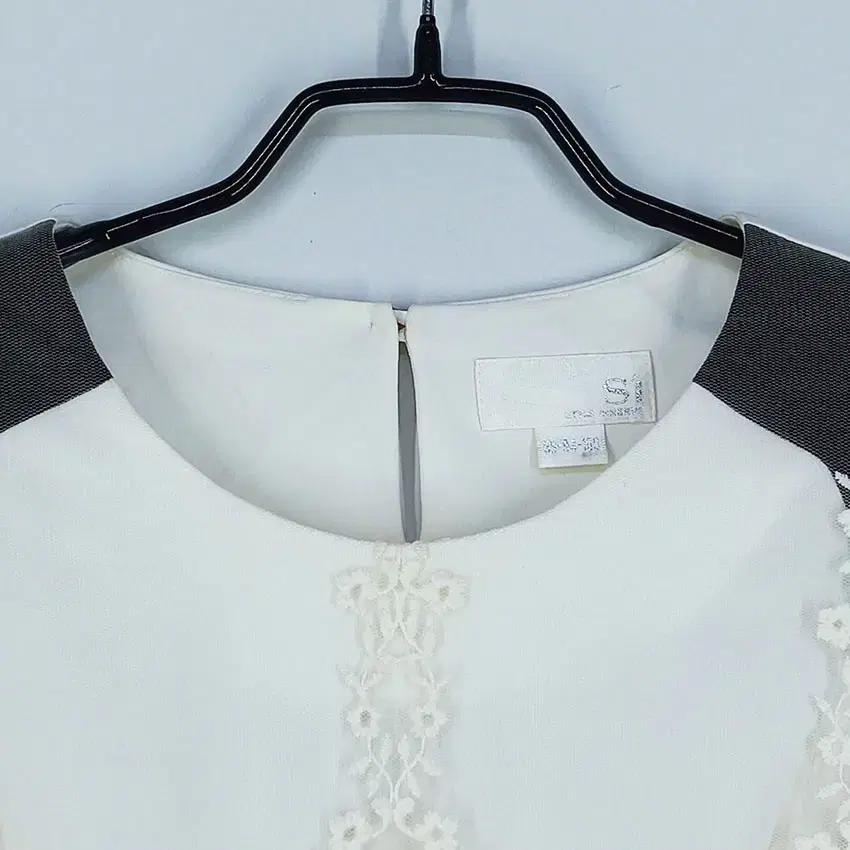 씨 여성 자수레이스 긴팔블라우스 아이보리 (HU31129) 7