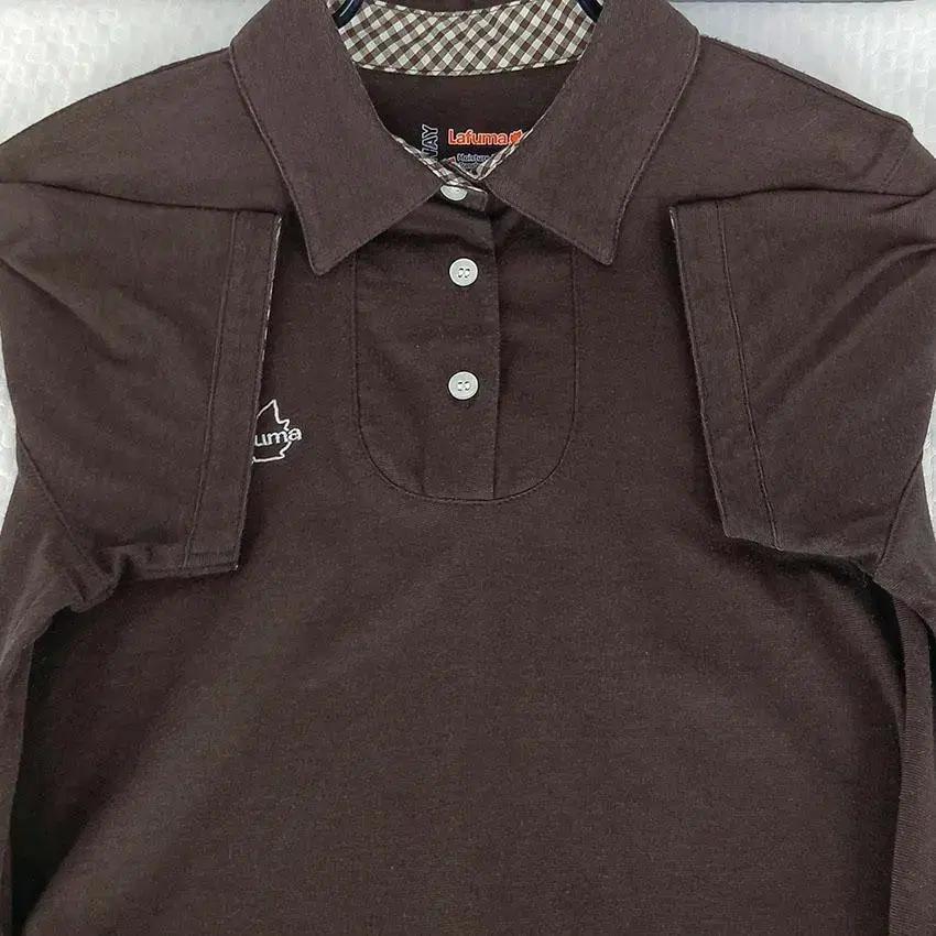 라푸마 여 로고자수 카라반팔탑 다크브라운 (HU23806) 6