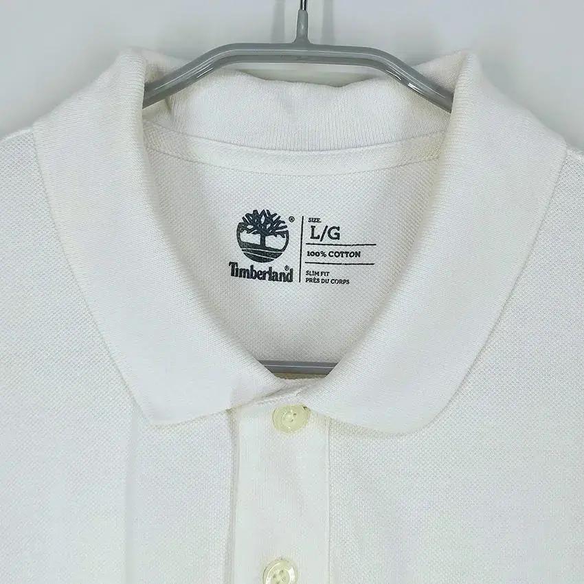 팀버랜드 남 미니로고 코튼 카라반팔탑 아이보리 (HU22934) 7