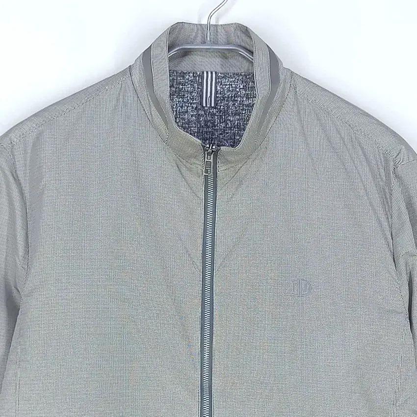 YKK 남성 잔패턴 폴리 집업자켓 그레이100 (HU30918) 4