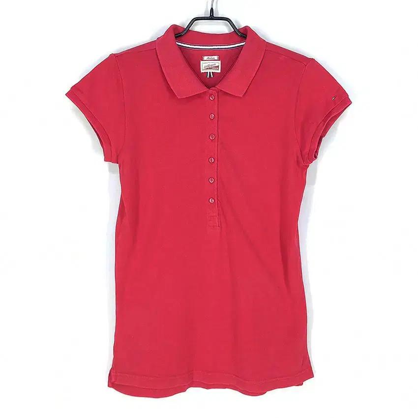 힐피거데님 여 암로고 카라반팔티 핑크레드 (HU30884) 2