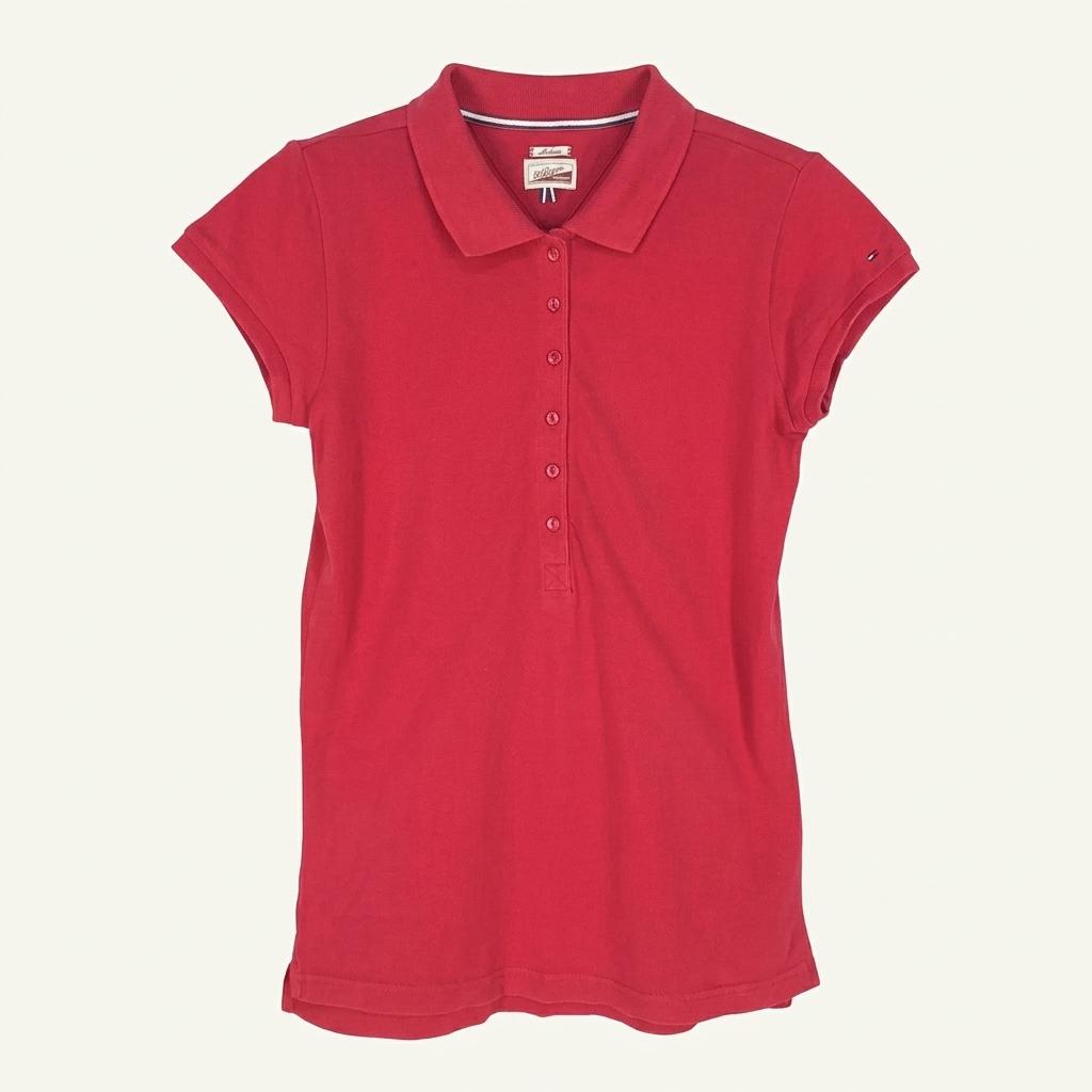 힐피거데님 여 암로고 카라반팔티 핑크레드 (HU30884) 1