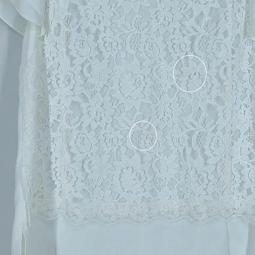 샤틴 여 마혼방 레이스 쉬폰블라우스 아이보리85 (HU23396) 9