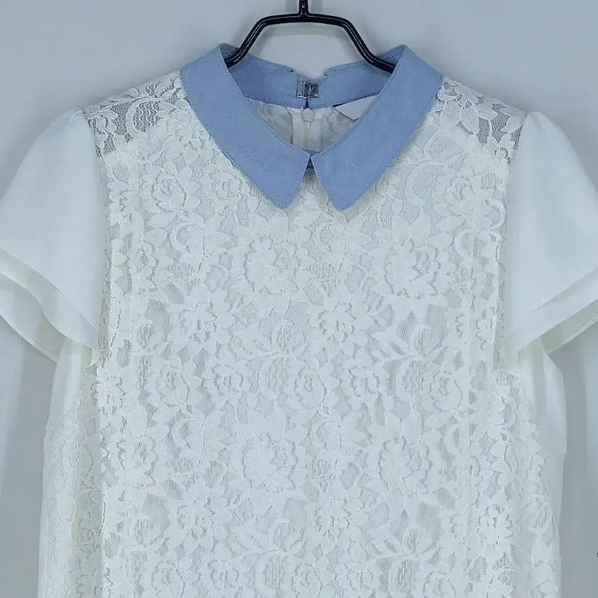 샤틴 여 마혼방 레이스 쉬폰블라우스 아이보리85 (HU23396) 4
