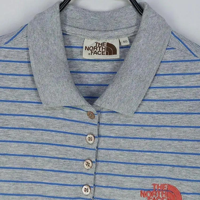 노스페이스 스트라이프 허리끈 반팔원피스 그레이80 (HU24276) 7
