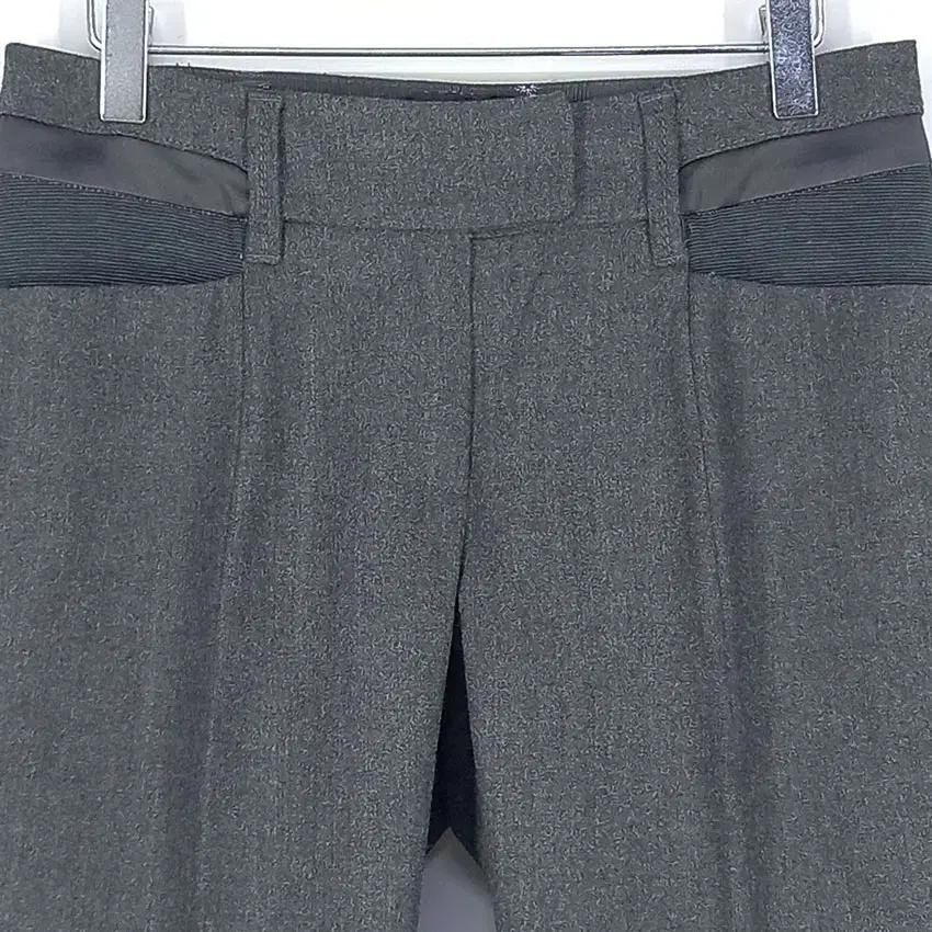 오즈세컨 여 모100% 춘추 5부팬츠 다크그레이 (HU30746) 4