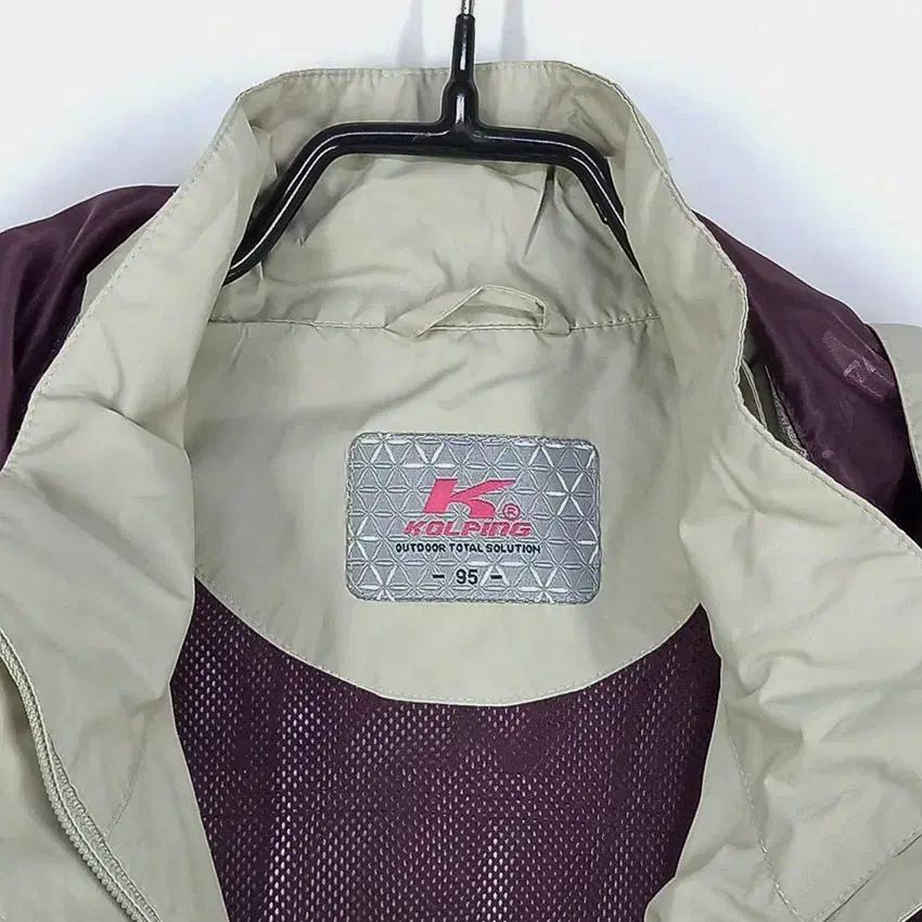 콜핑 여 후드탈부착 배색 바람막이 톤다운베이지95 (HU30658) 7