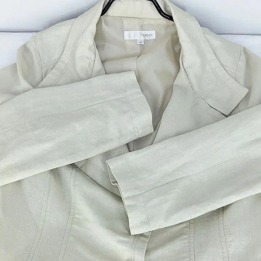 톰보이 여성 롤업소매 마혼방 자켓 오트밀 (HU30498) 6