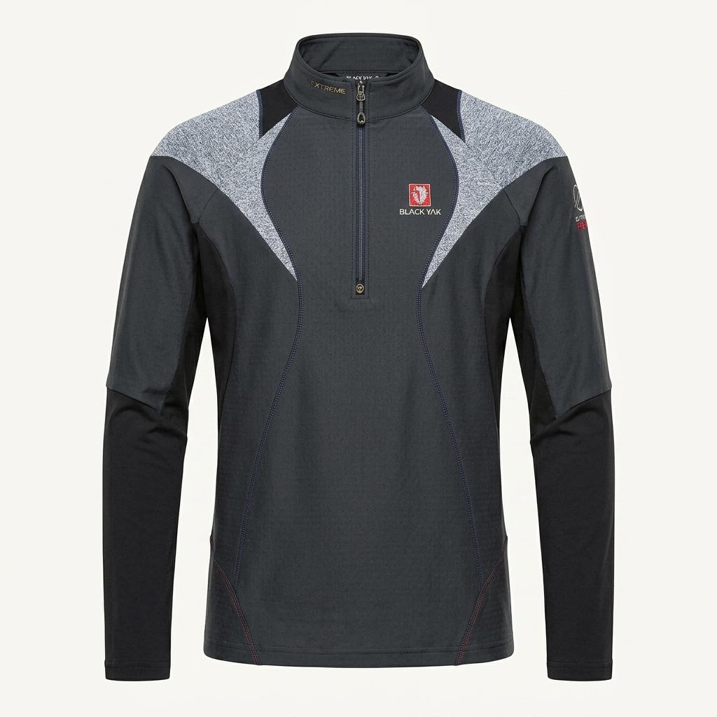 블랙야크 여 엠보 B3XR1 등산긴팔티 녹그레이 (HU30454) 1